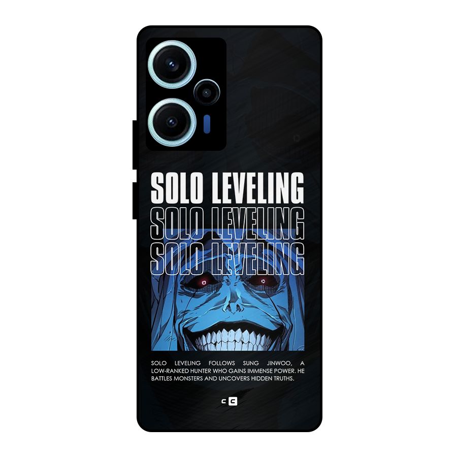 Solo Leveling Typo Metal Back Case for Poco F5