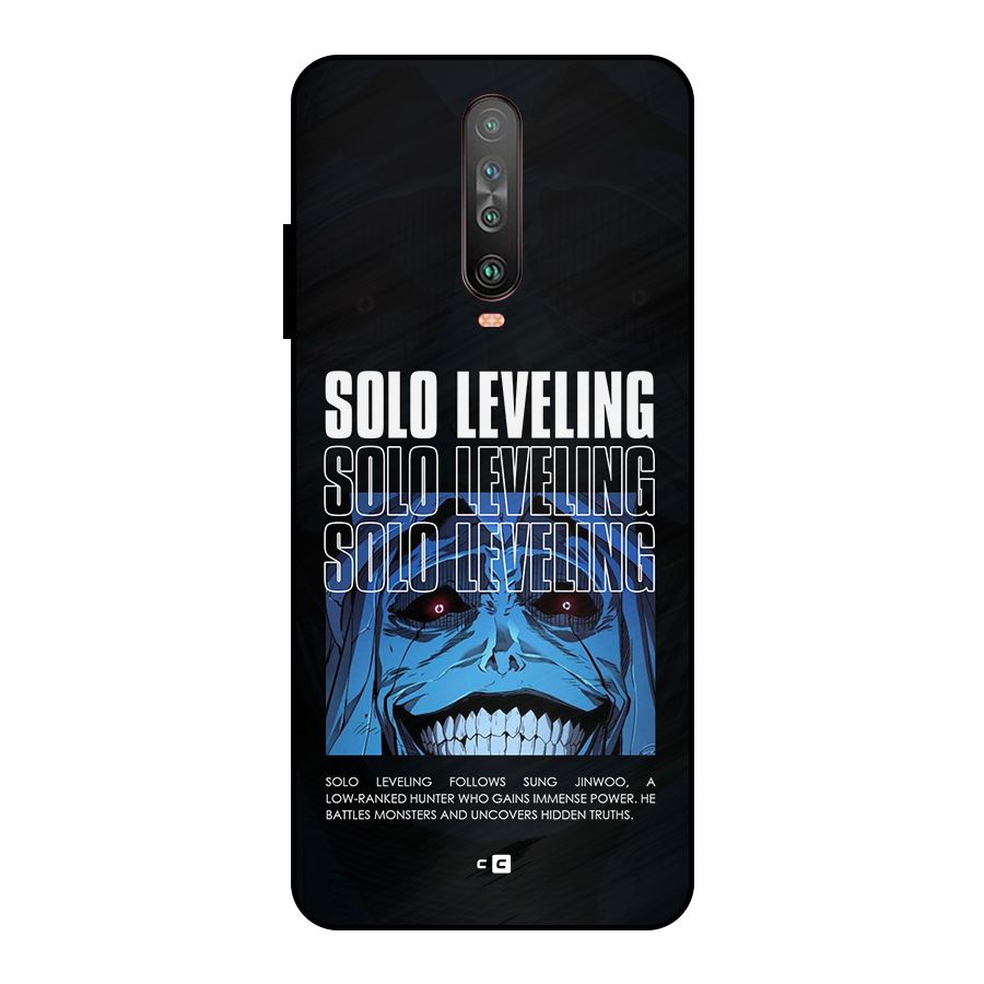 Solo Leveling Typo Metal Back Case for Poco X2
