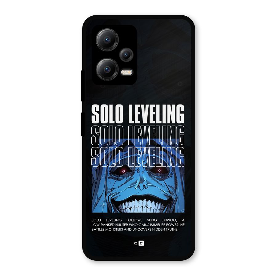 Solo Leveling Typo Metal Back Case for Poco X5