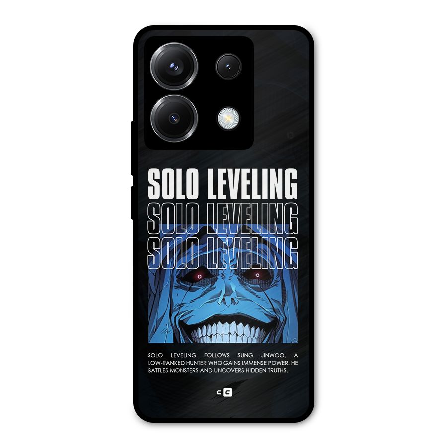 Solo Leveling Typo Metal Back Case for Poco X6