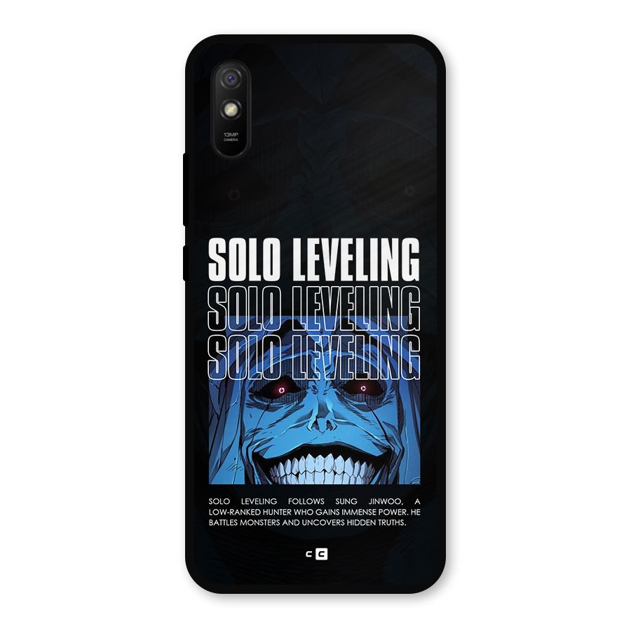 Solo Leveling Typo Metal Back Case for Redmi 9a