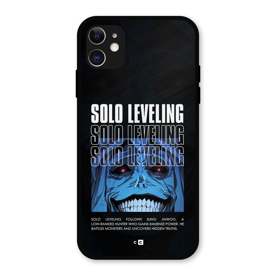 Solo Leveling Typo Metal Back Case for iPhone 11