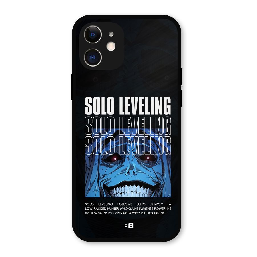 Solo Leveling Typo Metal Back Case for iPhone 12