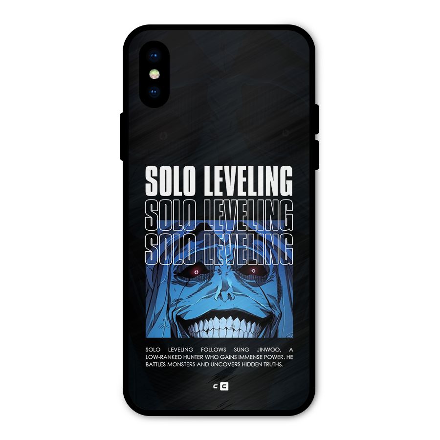 Solo Leveling Typo Metal Back Case for iPhone X