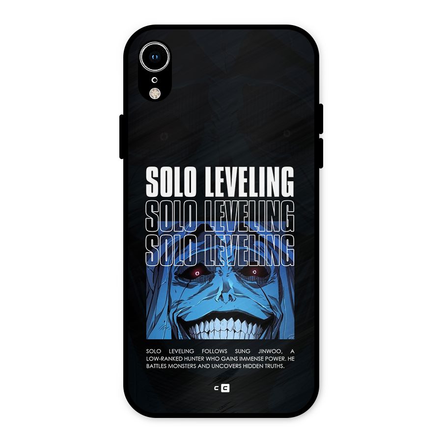 Solo Leveling Typo Metal Back Case for iPhone XR