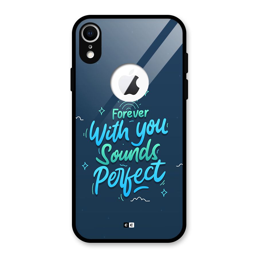 Sounds Perfect Glass Back Case for iPhone XR Logo Cut