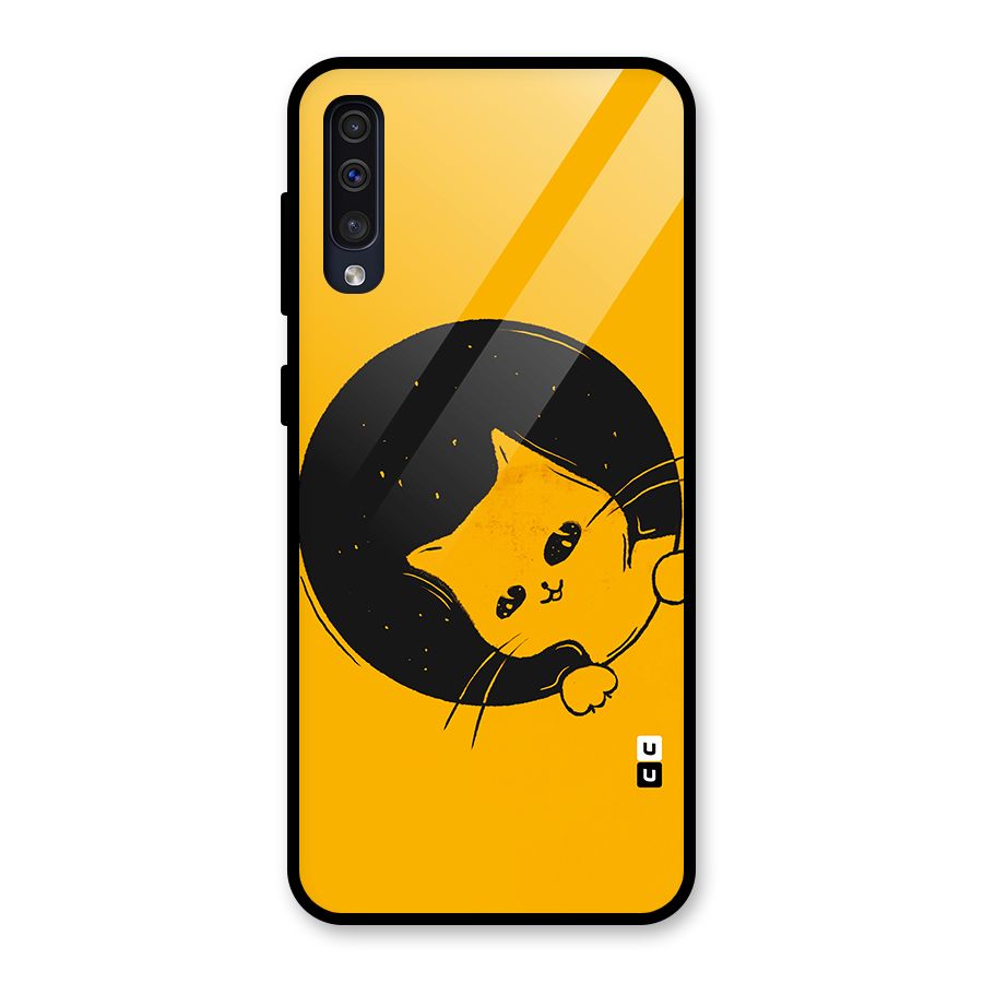Space Cat Glass Back Case for Galaxy A30s