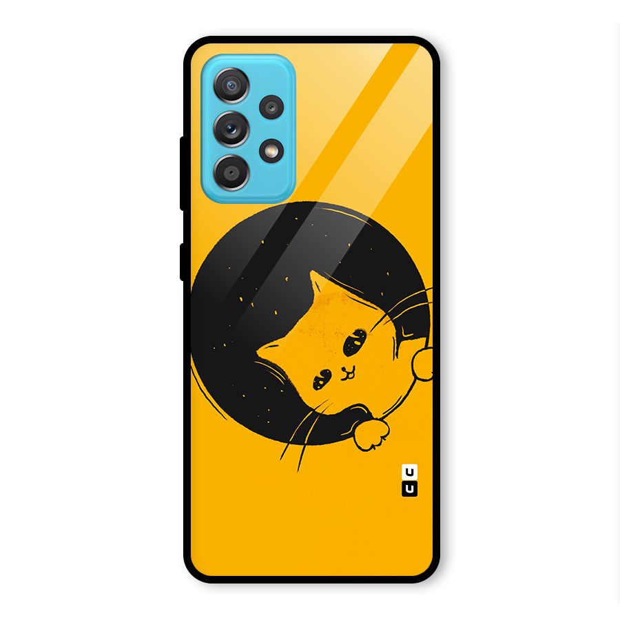 Space Cat Glass Back Case for Galaxy A52