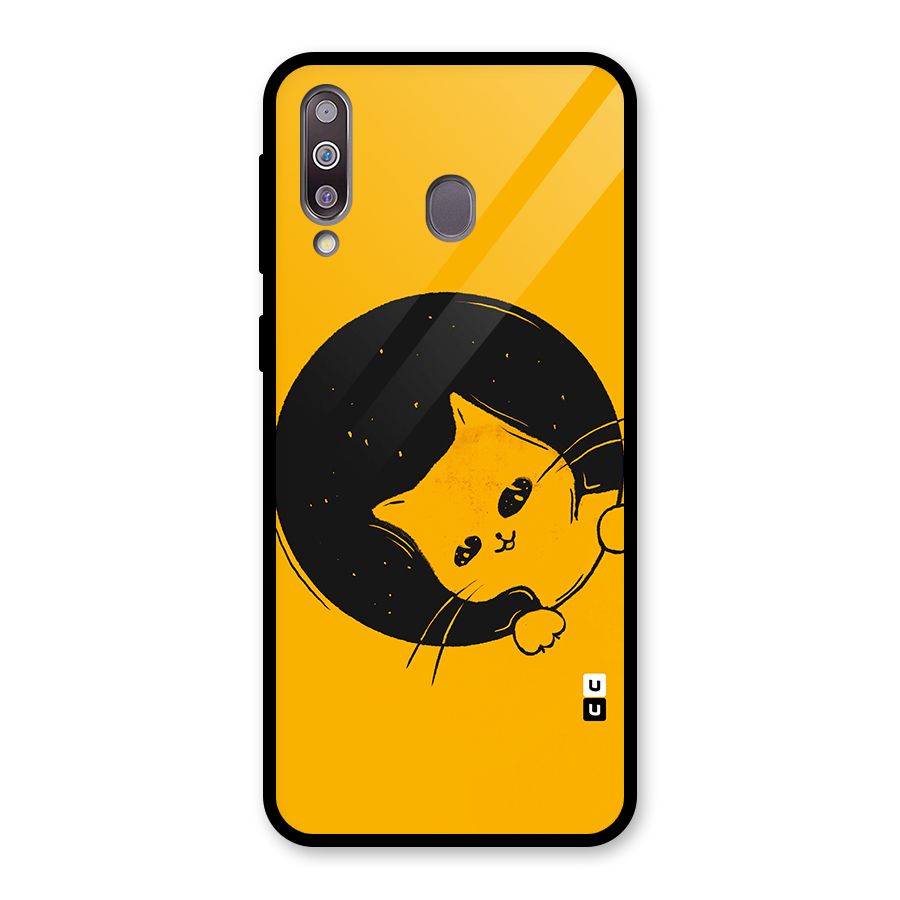 Space Cat Glass Back Case for Galaxy M30
