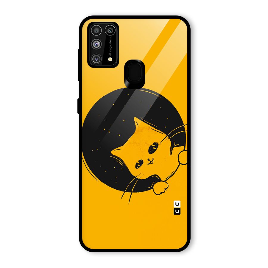 Space Cat Glass Back Case for Galaxy M31