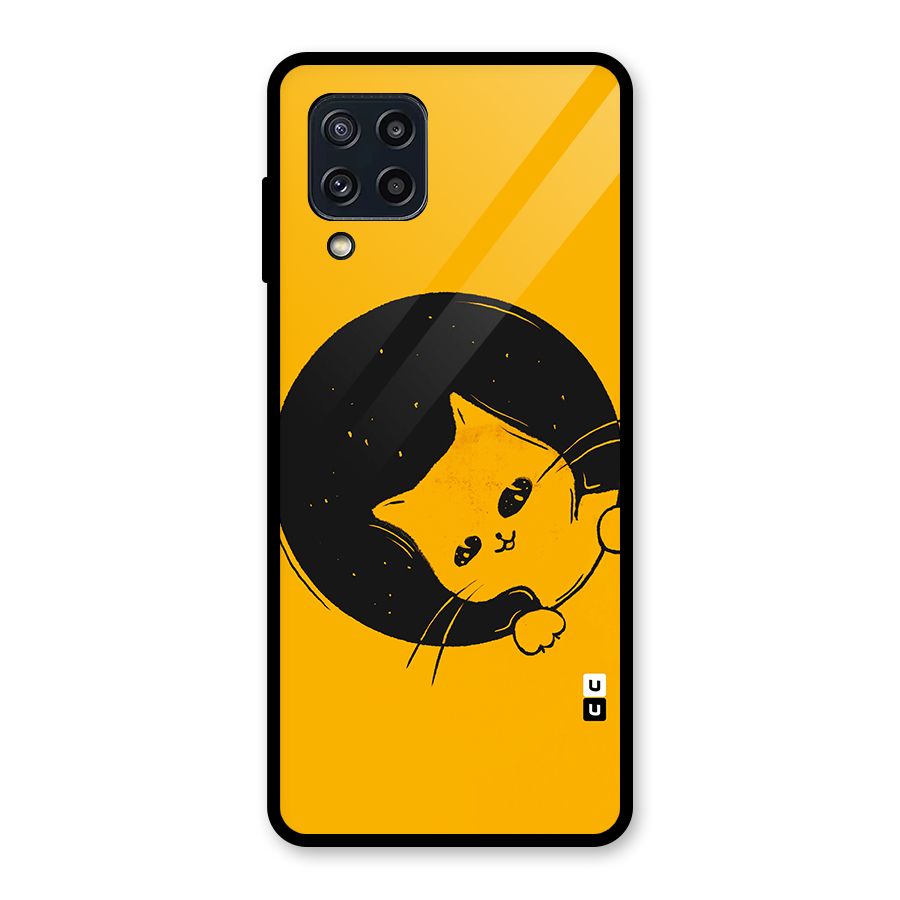 Space Cat Glass Back Case for Galaxy M32