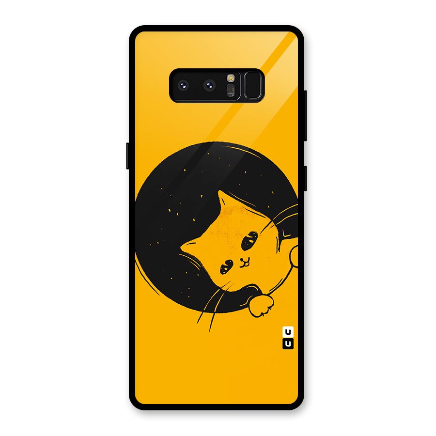 Space Cat Glass Back Case for Galaxy Note 8