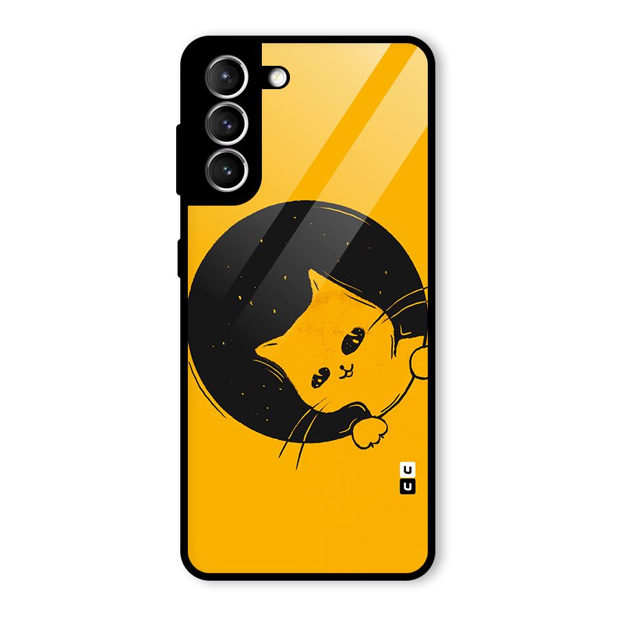 Space Cat Glass Back Case for Galaxy S21 5G