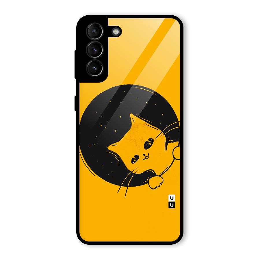 Space Cat Glass Back Case for Galaxy S21 Plus