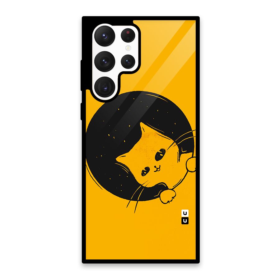 Space Cat Glass Back Case for Galaxy S22 Ultra 5G