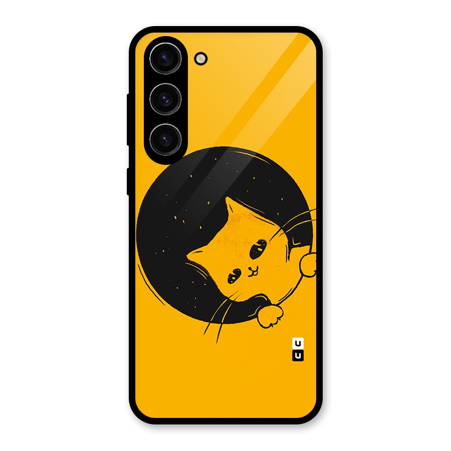 Space Cat Glass Back Case for Galaxy S23 Plus
