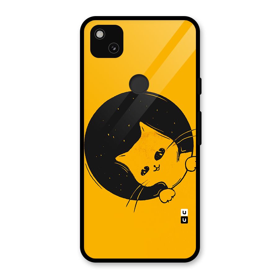 Space Cat Glass Back Case for Google Pixel 4a