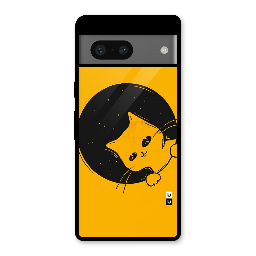 Space Cat Glass Back Case for Google Pixel 7