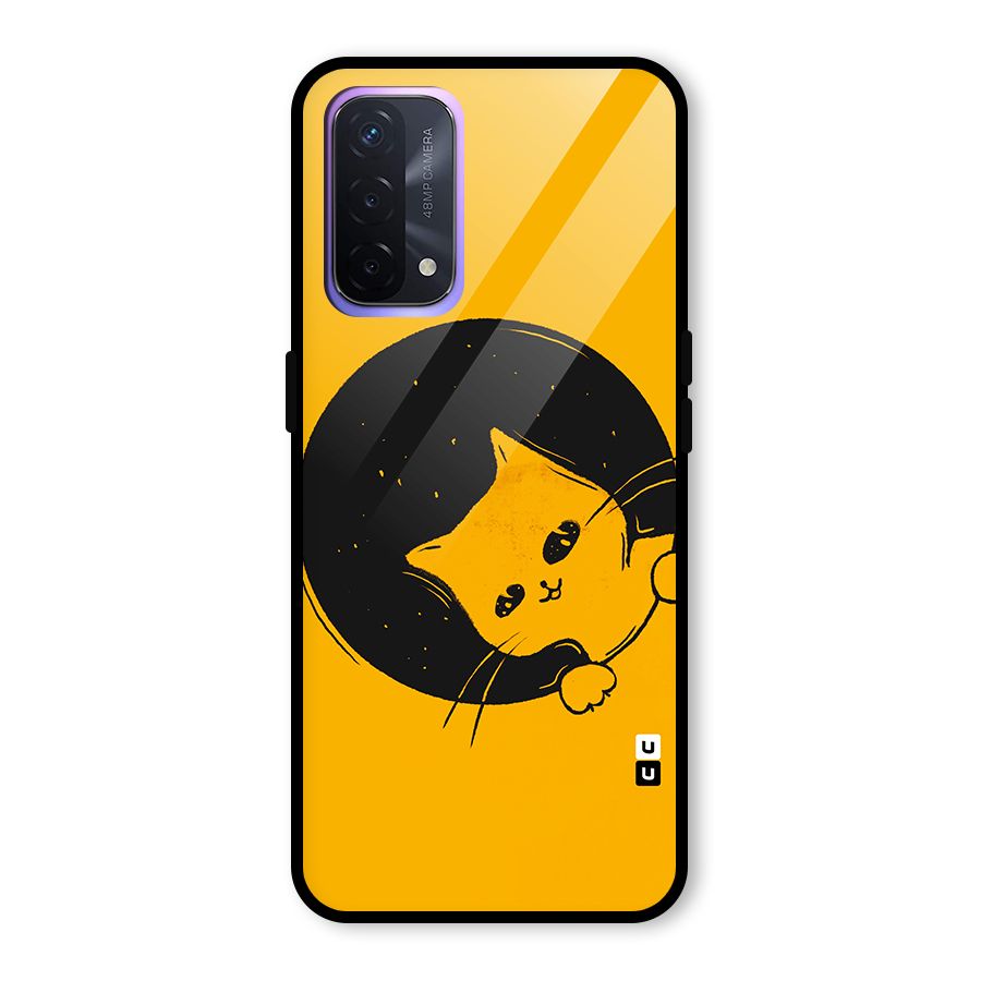 Space Cat Glass Back Case for Oppo A74 5G
