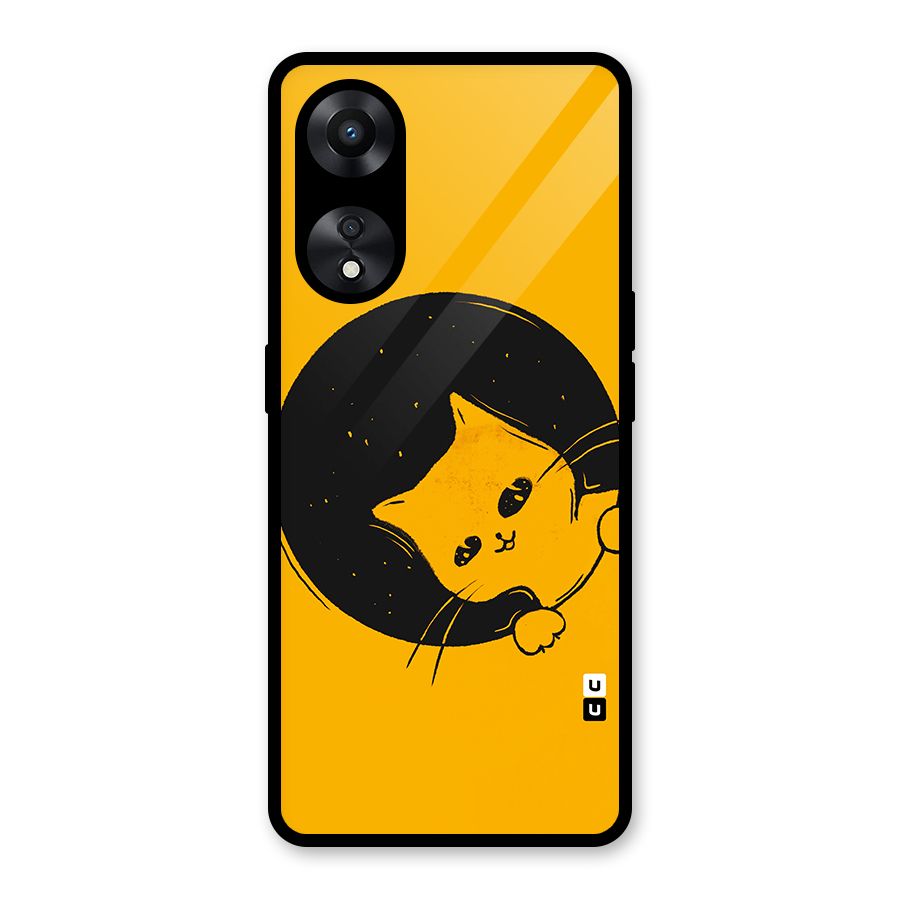 Space Cat Glass Back Case for Oppo A78