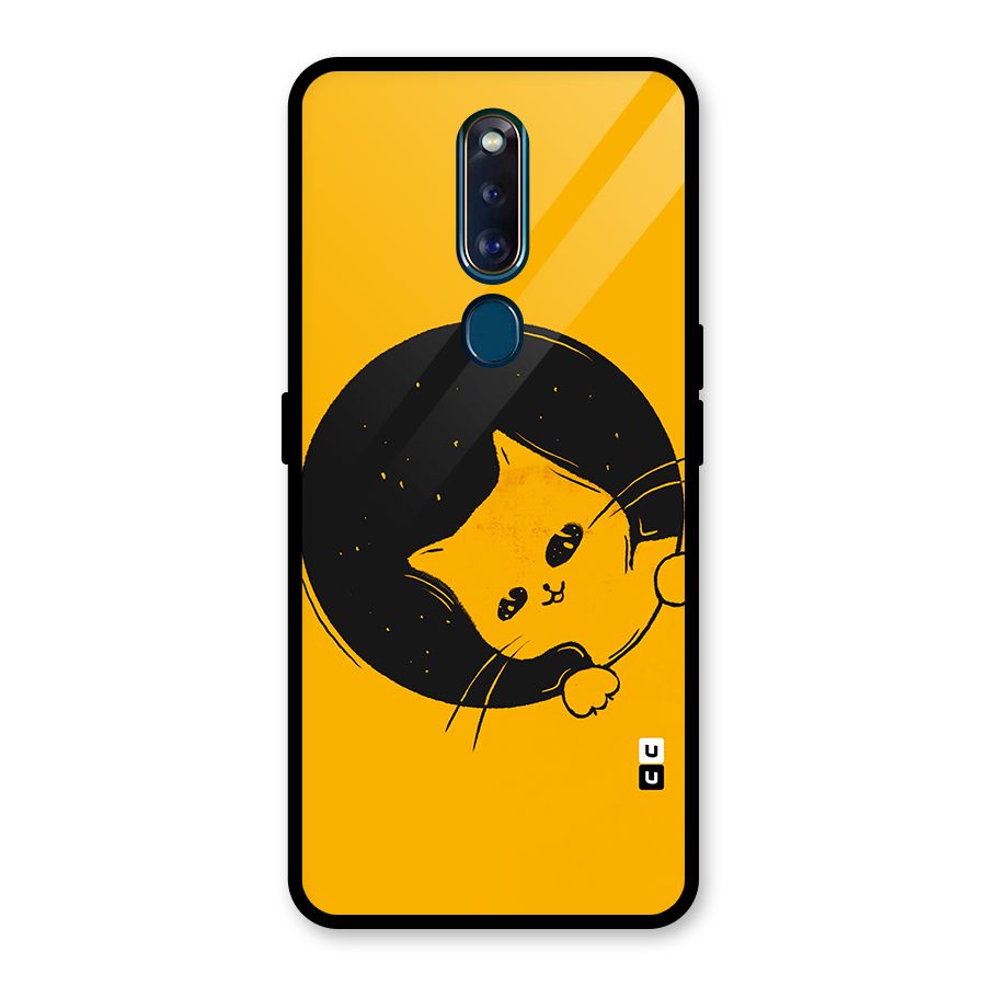 Space Cat Glass Back Case for Oppo F11 Pro