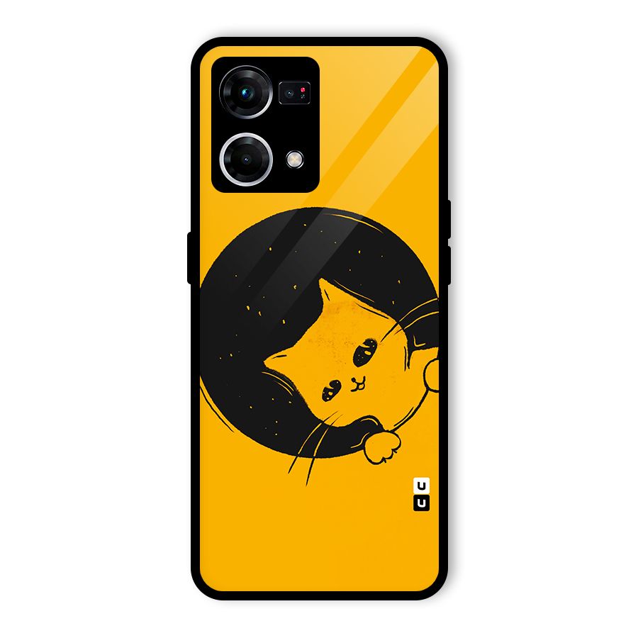 Space Cat Glass Back Case for Oppo F21 Pro 5G