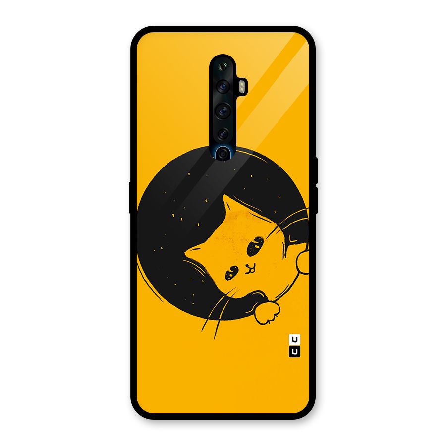 Space Cat Glass Back Case for Oppo Reno2 F