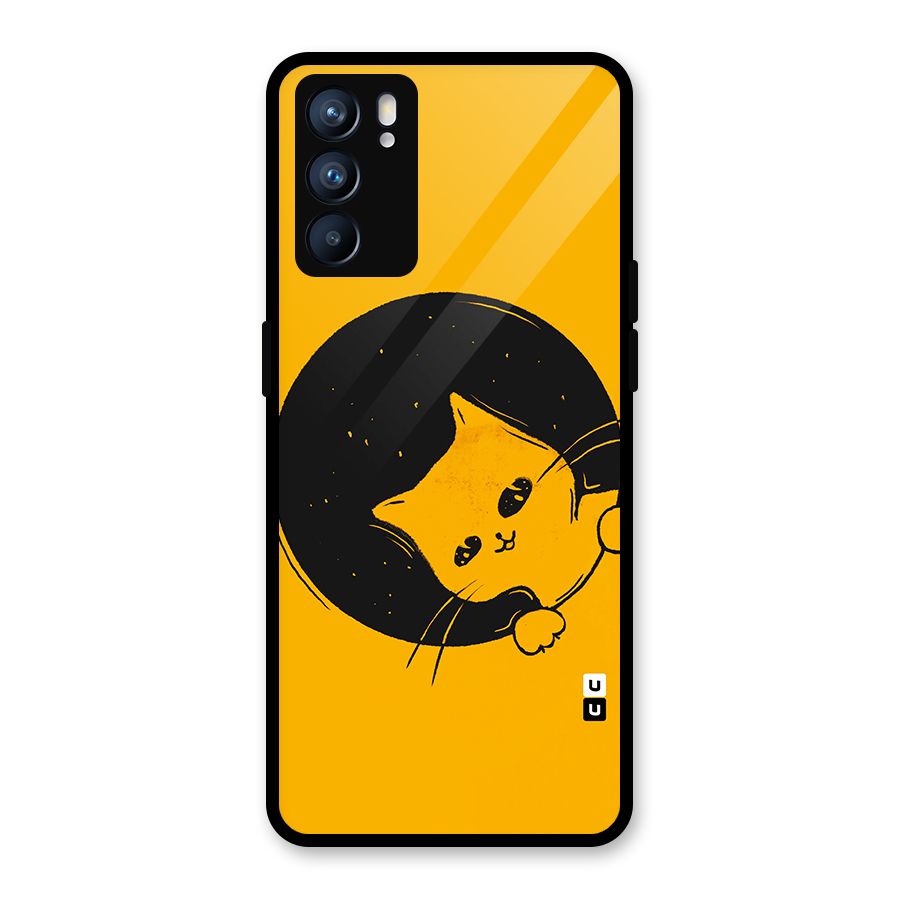 Space Cat Glass Back Case for Oppo Reno6 5G