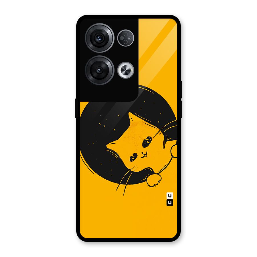 Space Cat Glass Back Case for Oppo Reno8 Pro 5G