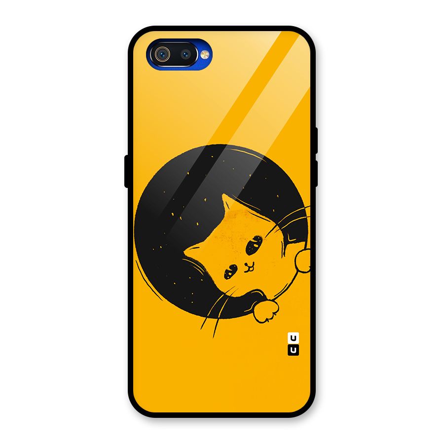 Space Cat Glass Back Case for Realme C2