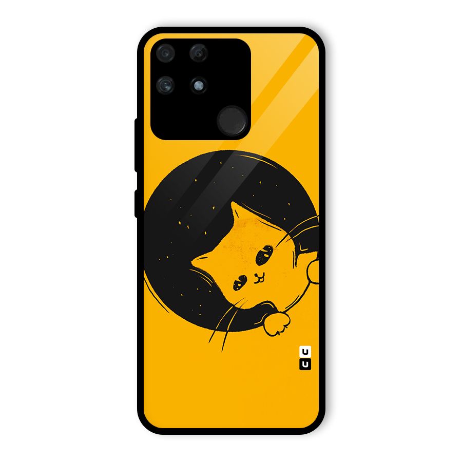 Space Cat Glass Back Case for Realme Narzo 50A