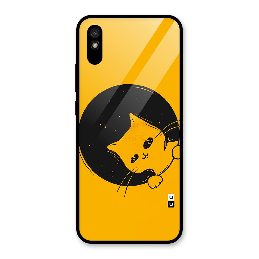 Space Cat Glass Back Case for Redmi 9i