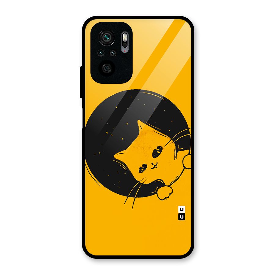 Space Cat Glass Back Case for Redmi Note 10S