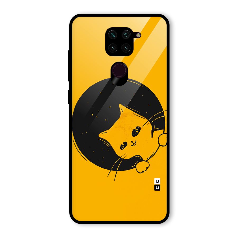 Space Cat Glass Back Case for Redmi Note 9