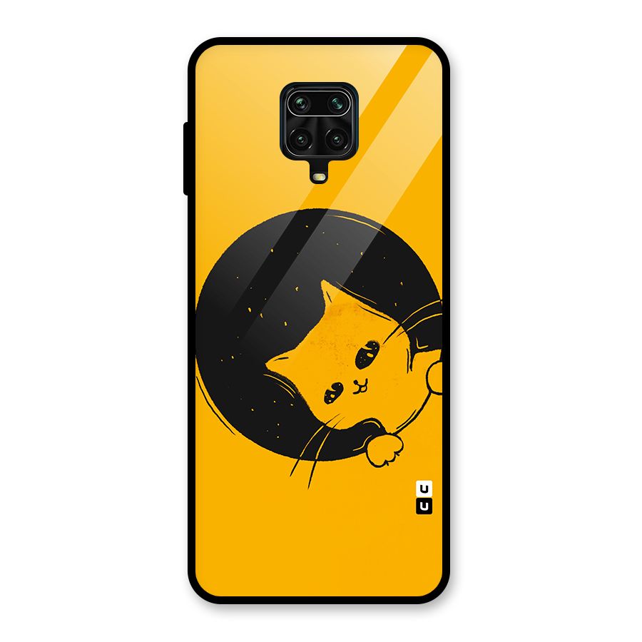 Space Cat Glass Back Case for Redmi Note 9 Pro