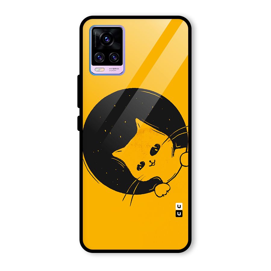 Space Cat Glass Back Case for Vivo V20 Pro