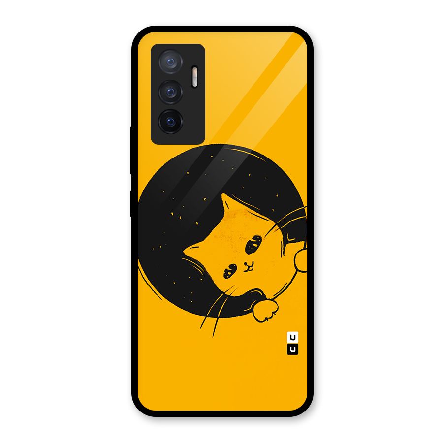 Space Cat Glass Back Case for Vivo V23e