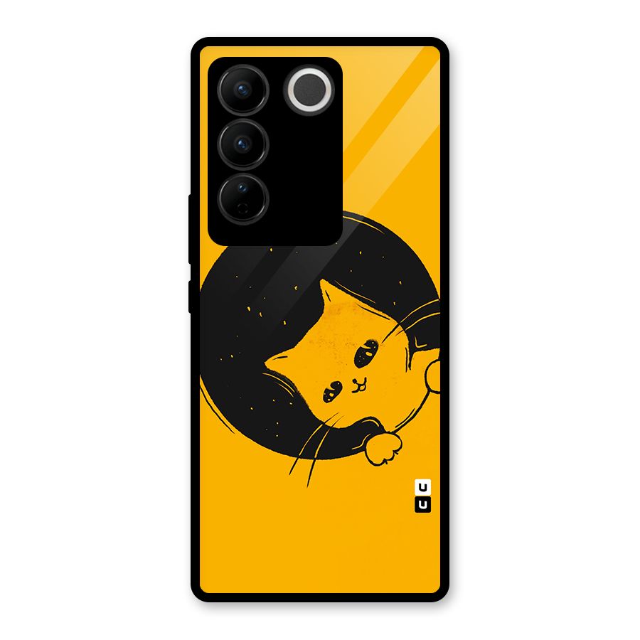 Space Cat Glass Back Case for Vivo V27