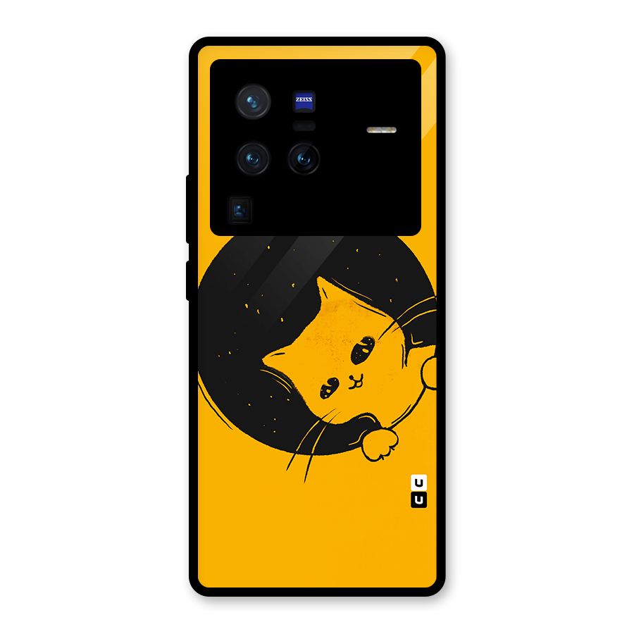 Space Cat Glass Back Case for Vivo X80 Pro
