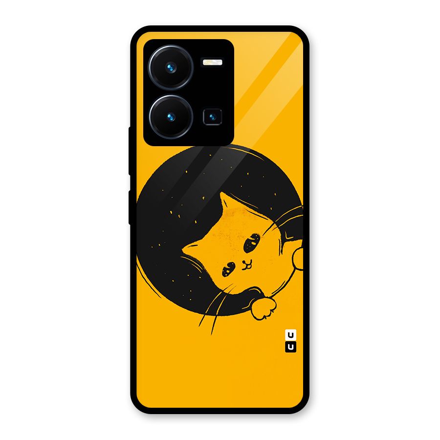 Space Cat Glass Back Case for Vivo Y35