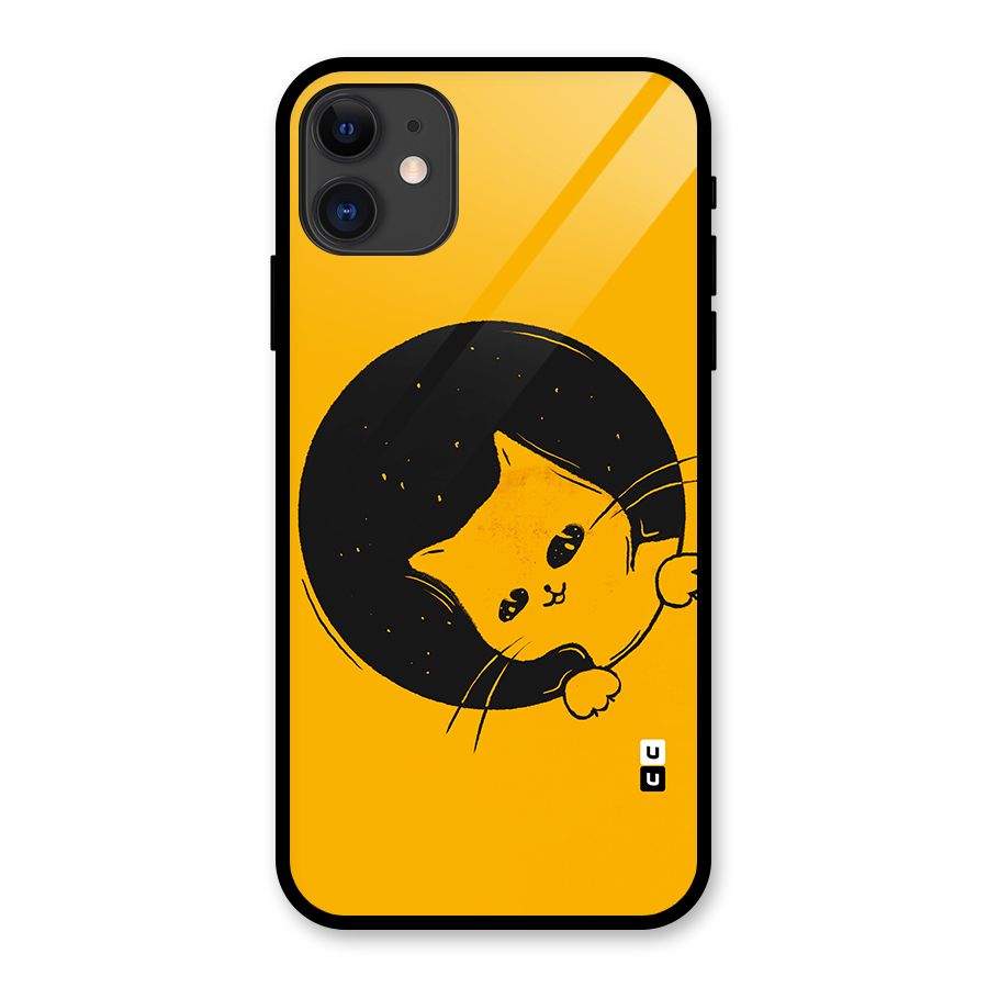 Space Cat Glass Back Case for iPhone 11
