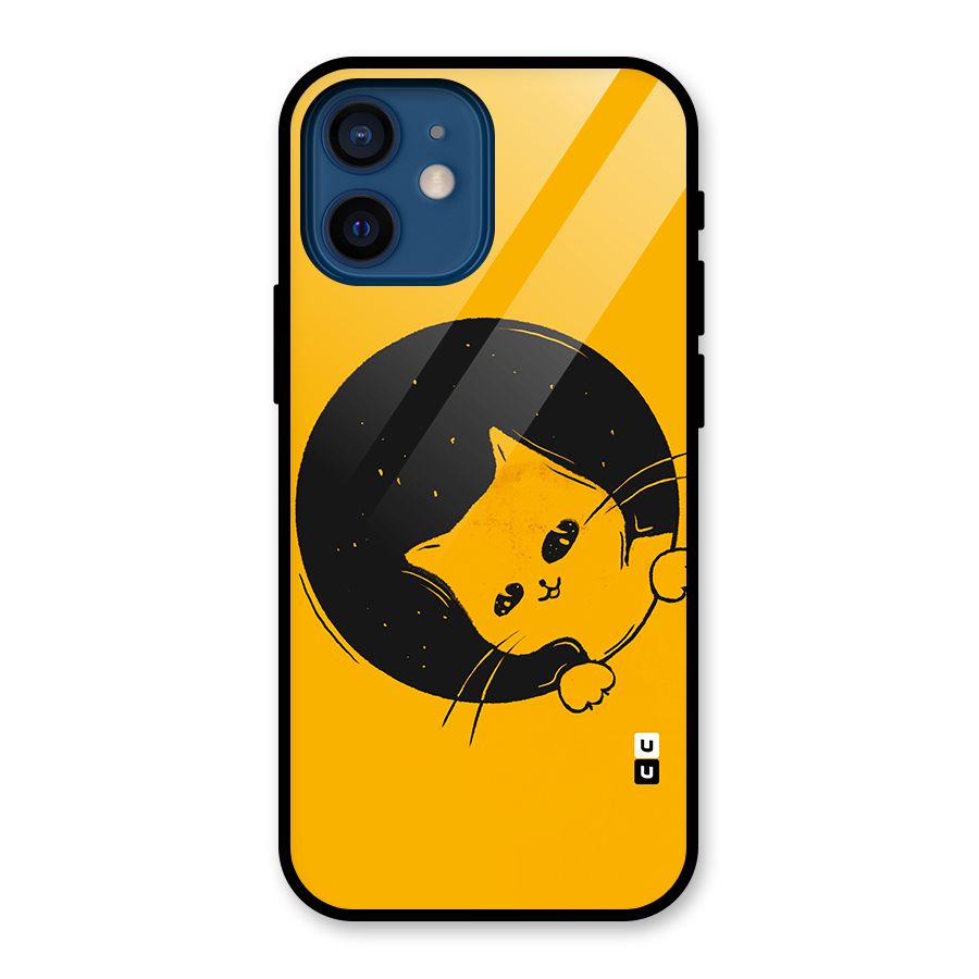 Space Cat Glass Back Case for iPhone 12 Mini
