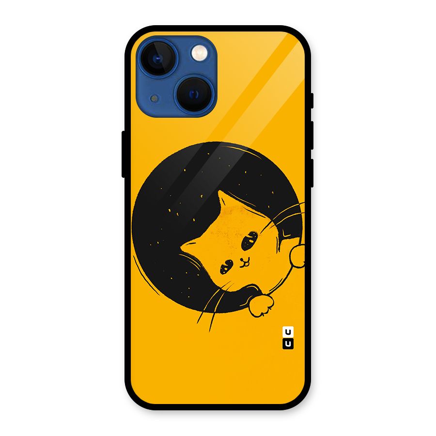 Space Cat Glass Back Case for iPhone 13 Mini