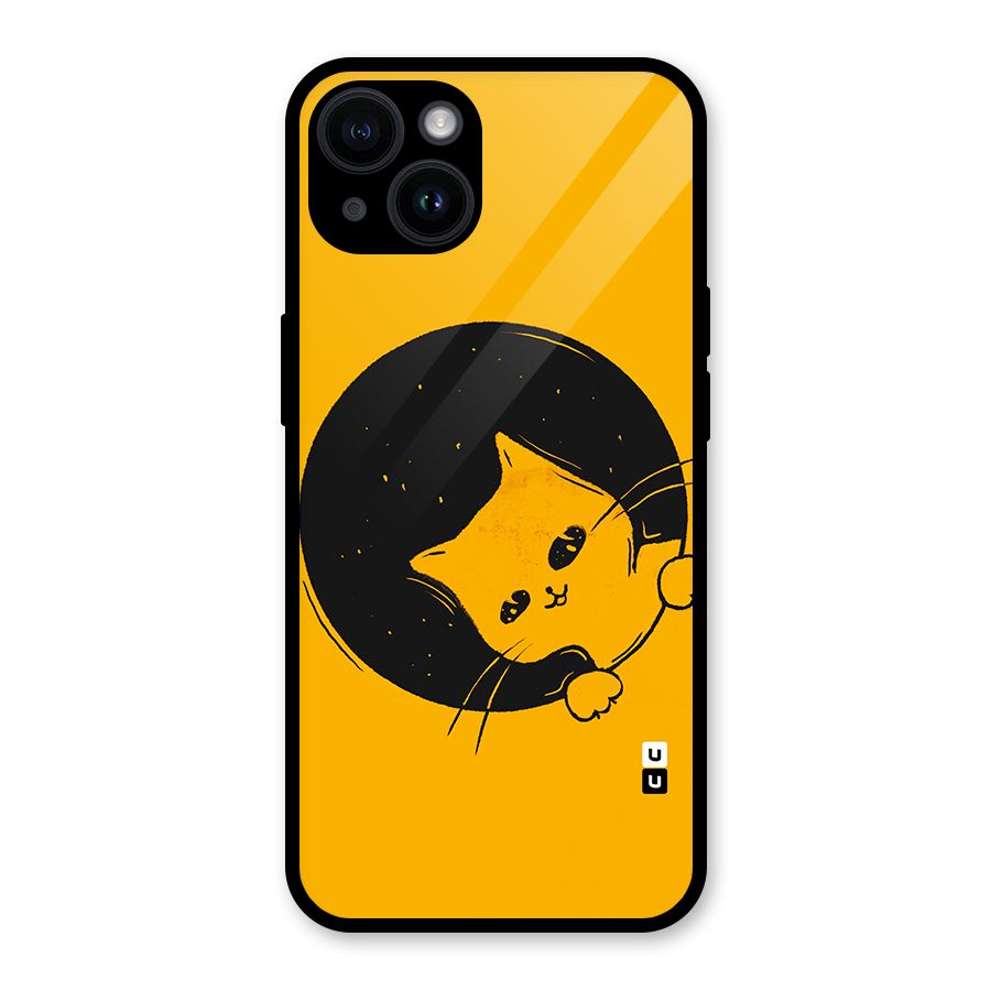 Space Cat Glass Back Case for iPhone 14