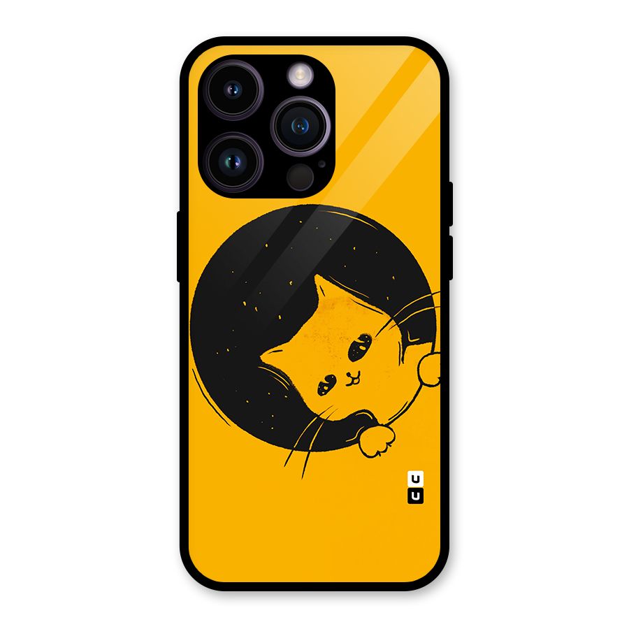 Space Cat Glass Back Case for iPhone 14 Pro