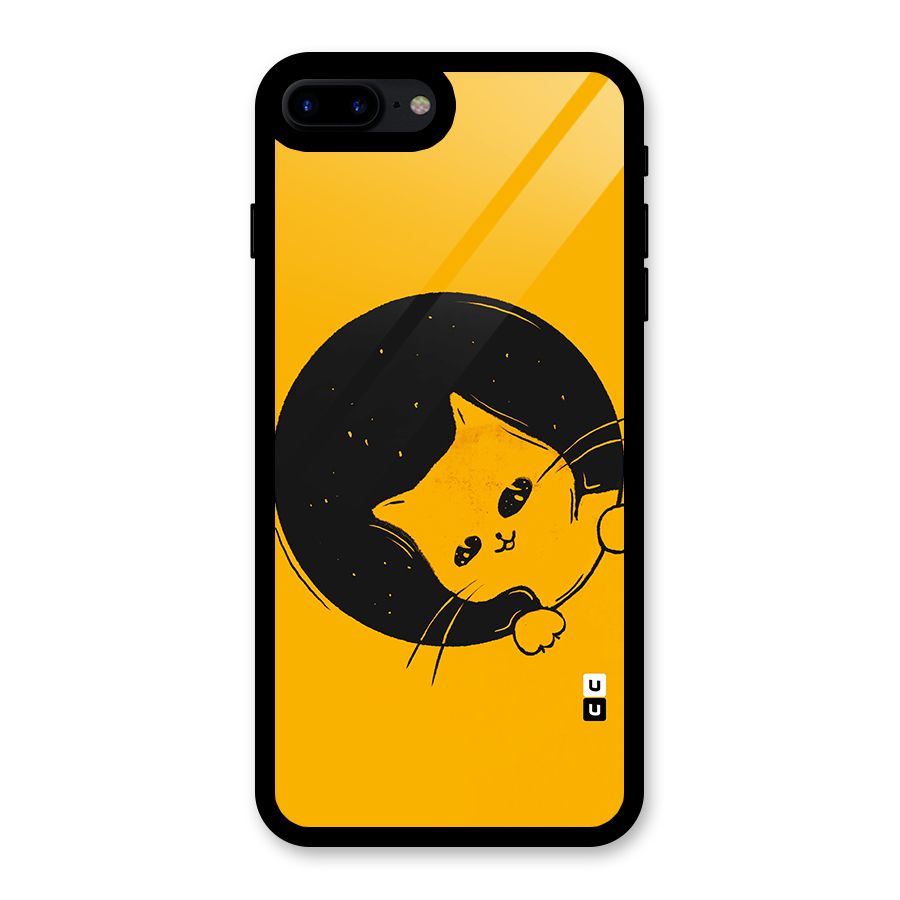 Space Cat Glass Back Case for iPhone 8 Plus
