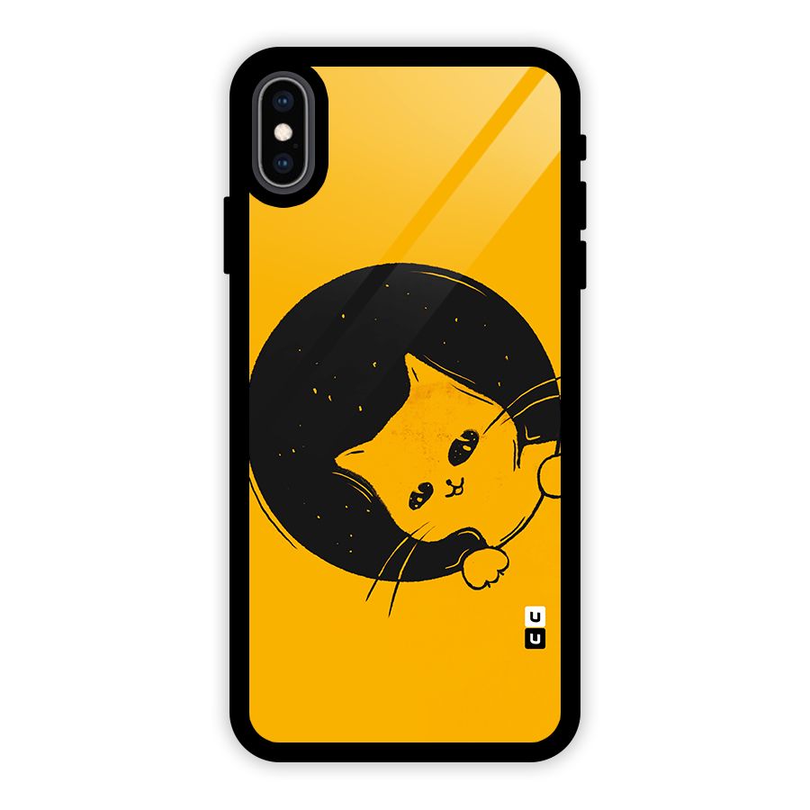 Space Cat Glass Back Case for iPhone XS Max