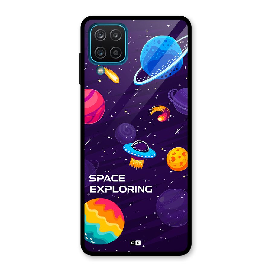 Space Exploring Glass Back Case for Galaxy A12
