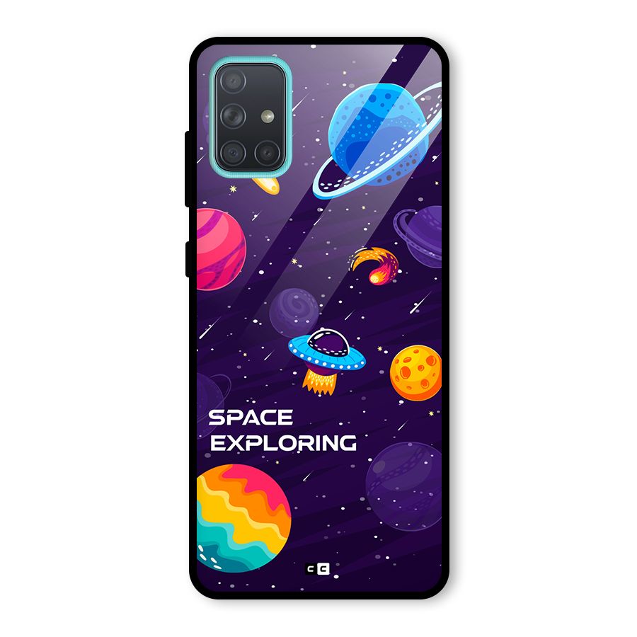 Space Exploring Glass Back Case for Galaxy A71