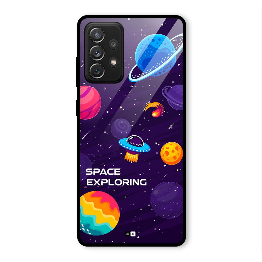 Space Exploring Glass Back Case for Galaxy A72